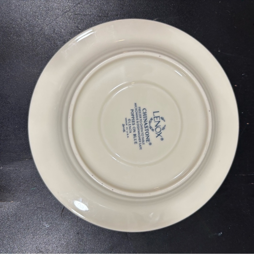 Lenox Chinastone Poppies on Blue 5 Piece Place Setting with Floral Design - Picture 12 of 12